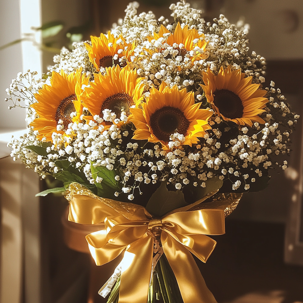 A bouquet of sunflowers | Source: Midjourney