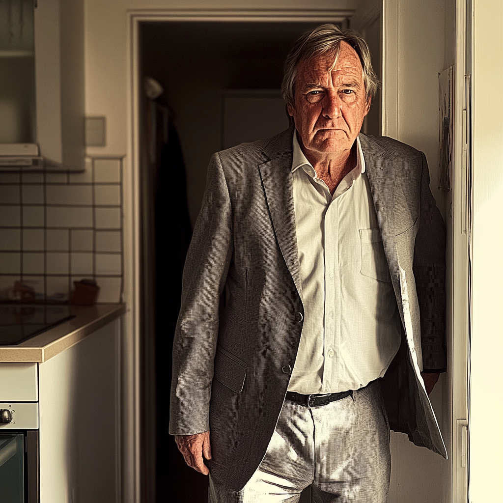 A man standing in a kitchen | Source: Midjourney