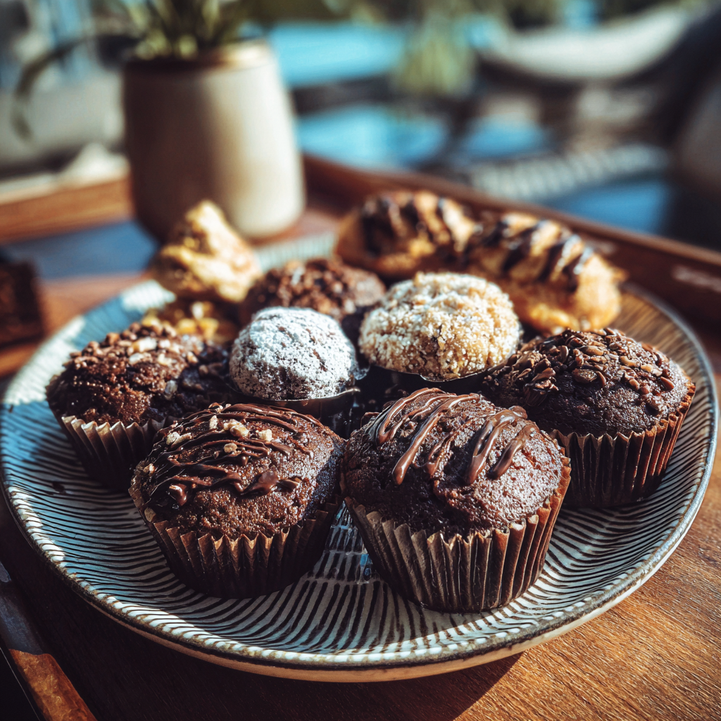 A platter of muffins and pastries | Source: Midjourney