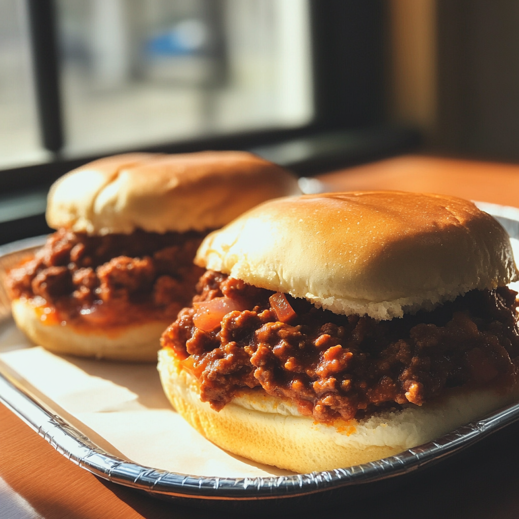 Sloppy Joes on a tray | Source: Midjourney