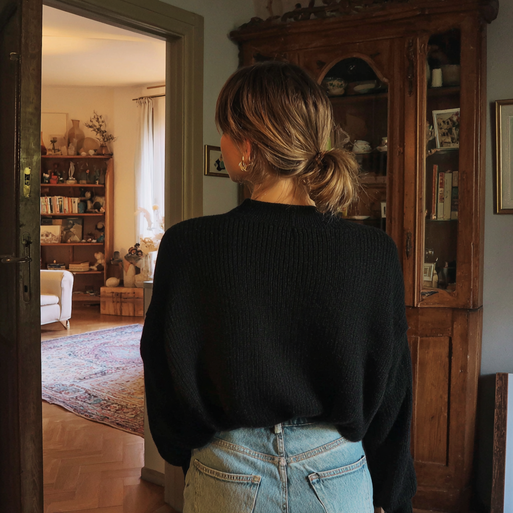 A woman walking away | Source: Midjourney