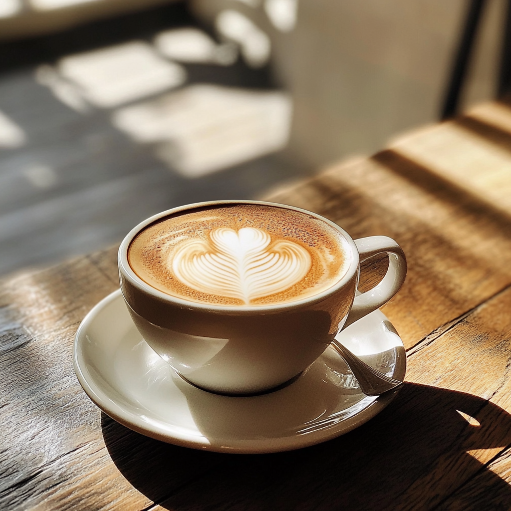 A cup of coffee on a table | Source: Midjourney
