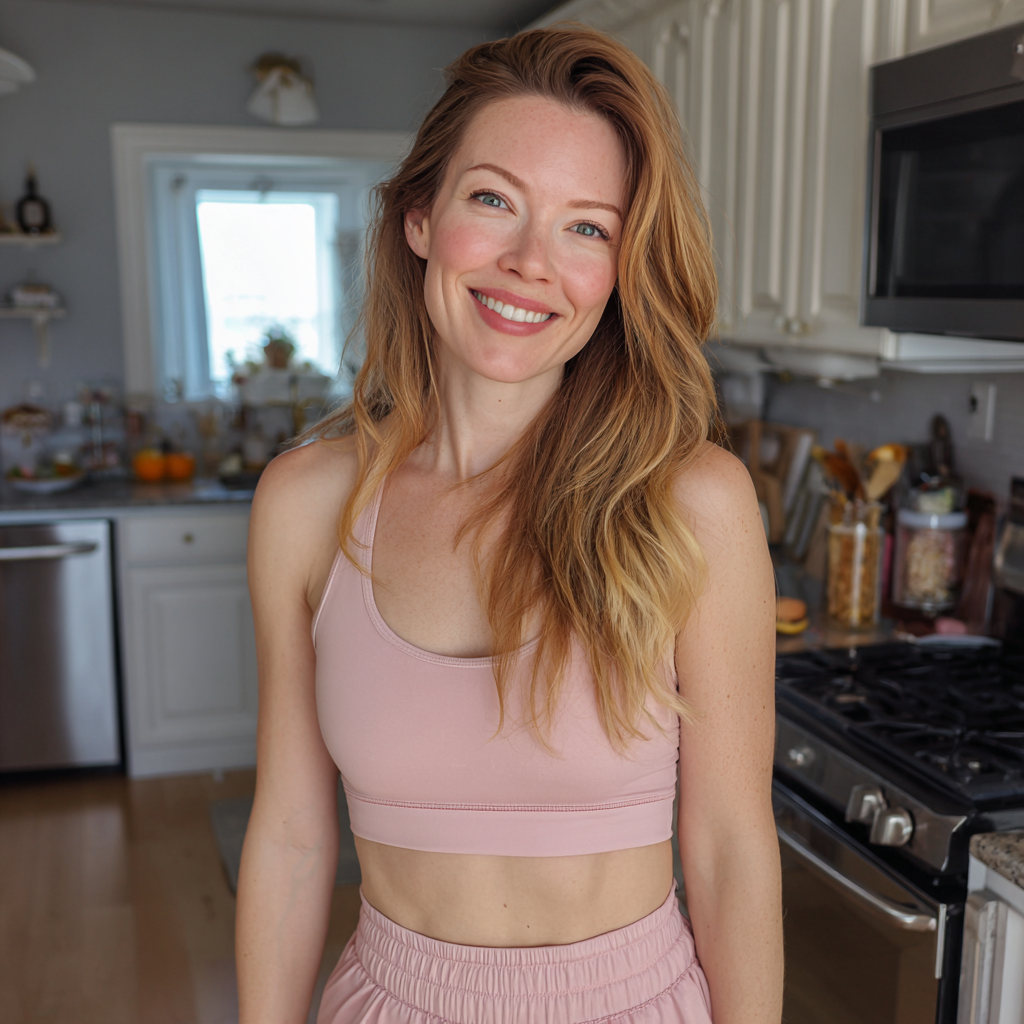 A woman standing in a kitchen | Source: Midjourney