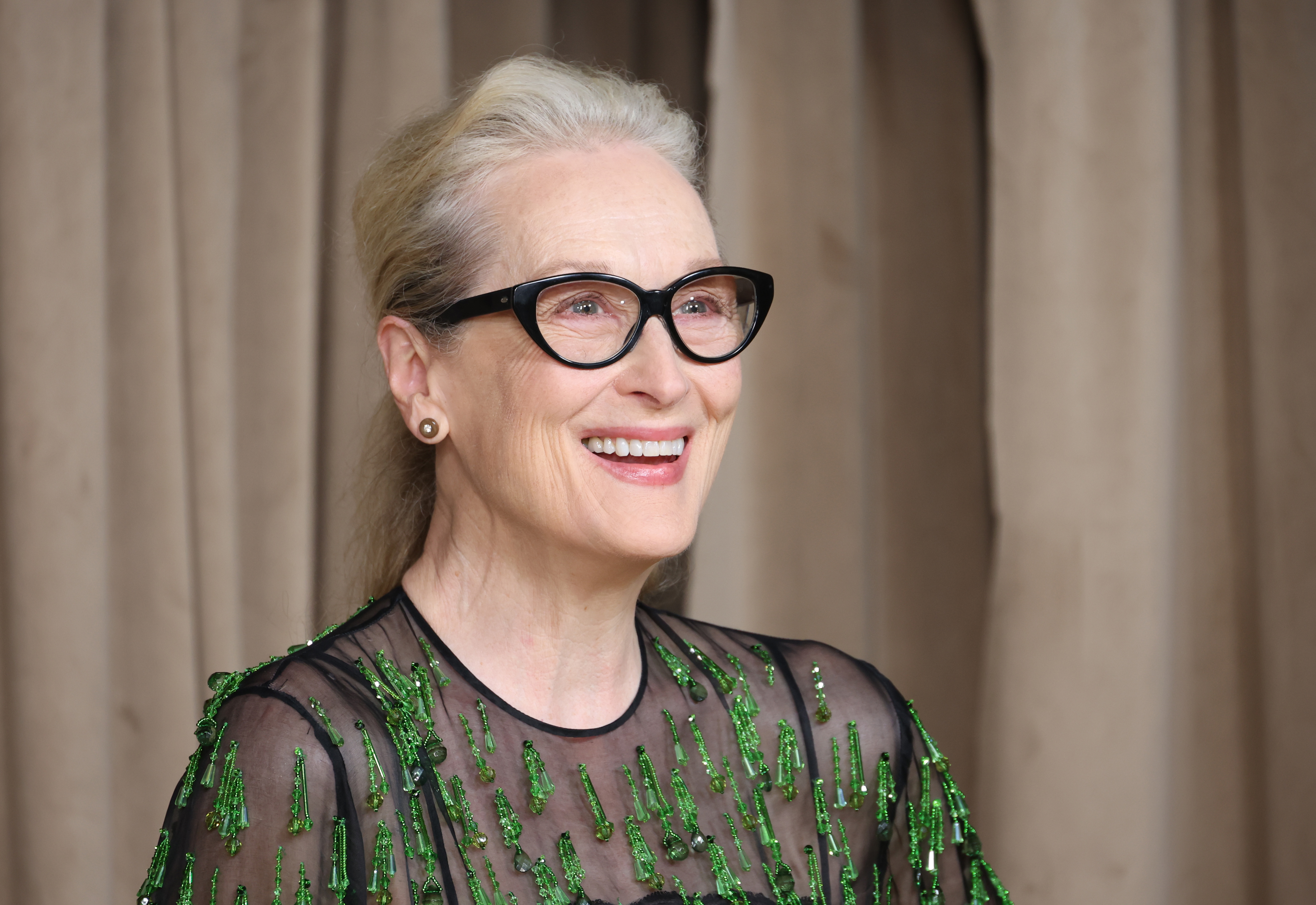 Meryl Streep attends the Clooney Foundation For Justice's The Albies at The Natural History Museum on October 03, 2025 in London, England. | Source: Getty Images