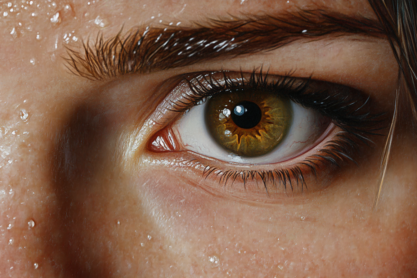 Um close-up do olho de uma mulher | Fonte: Midjourney