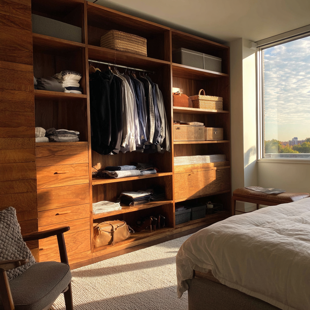 A closet in a bedroom | Source: Midjourney