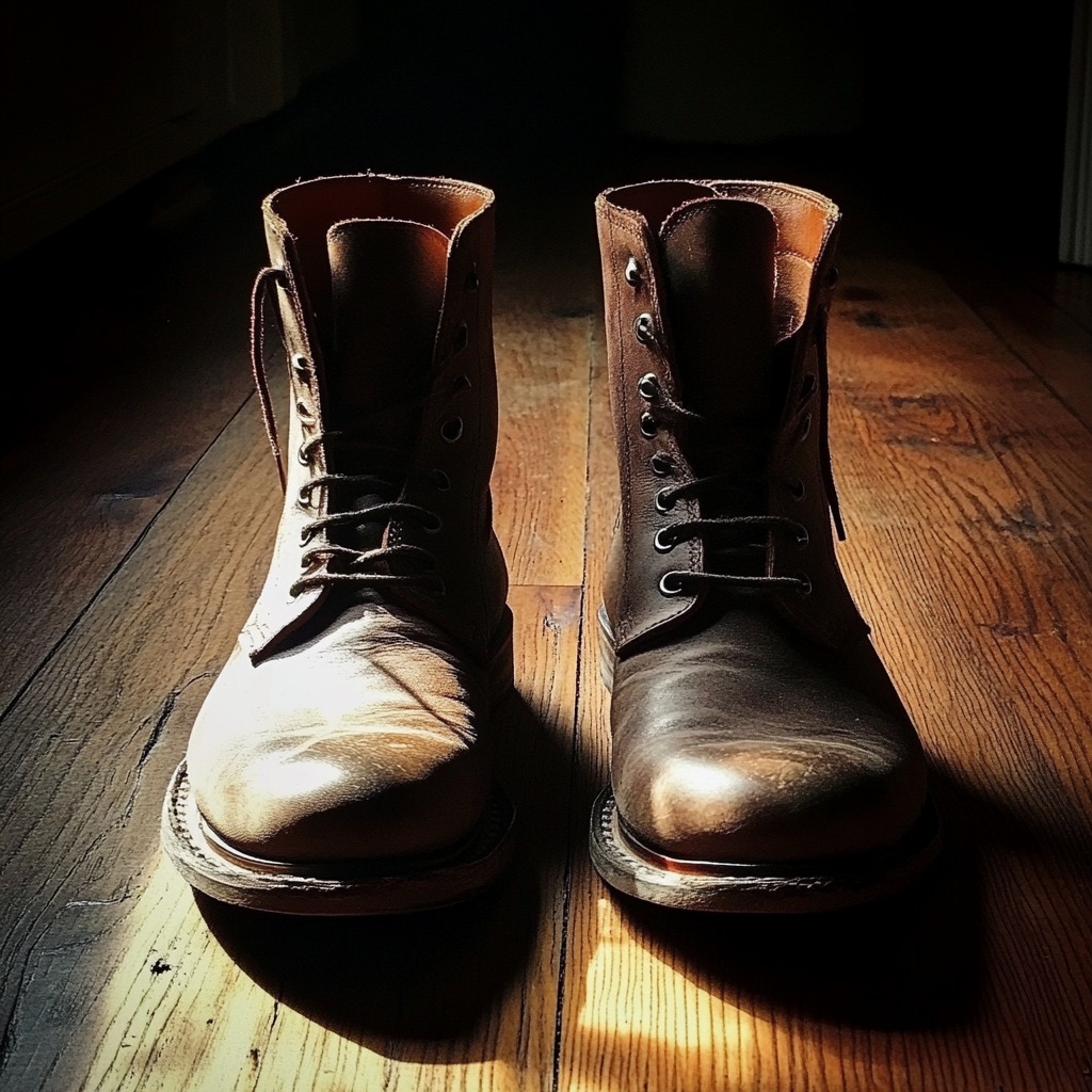 A pair of boots on the floor | Source: Midjourney