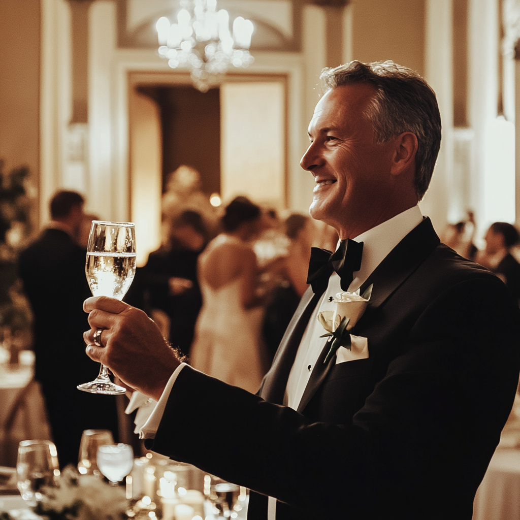 A man giving a toast | Source: Midjourney