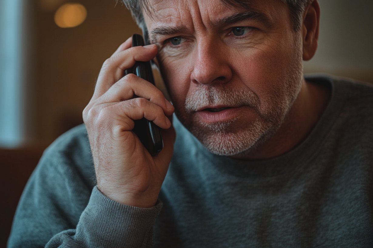 A man talking on the phone | Source: Midjourney