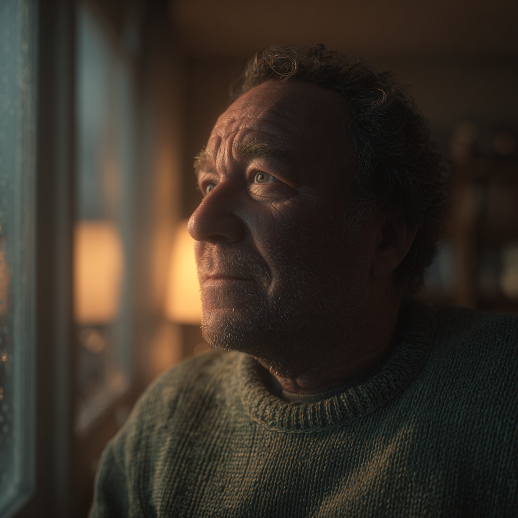 A man standing by the window and looking out | Source: Midjourney
