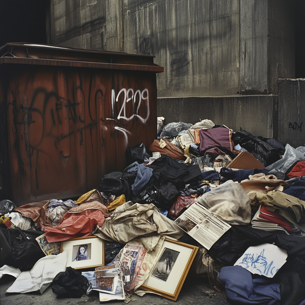 Belongings in the trash | Source: Midjourney