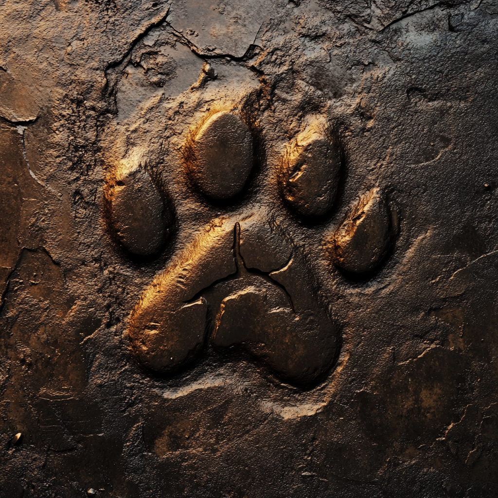 A dog's paw print on wet cement | Source: Midjourney