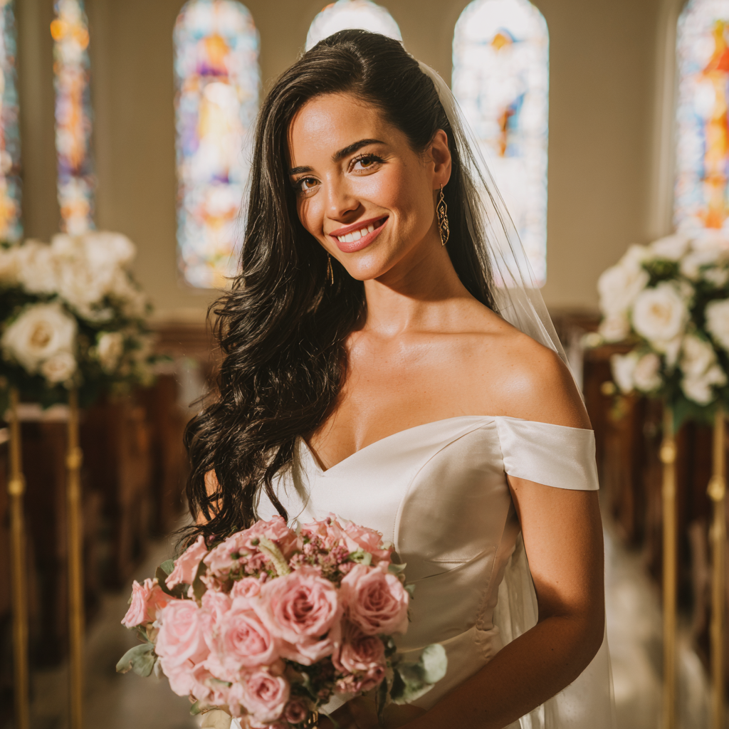 A close up of a beautiful bride | Source: Midjourney