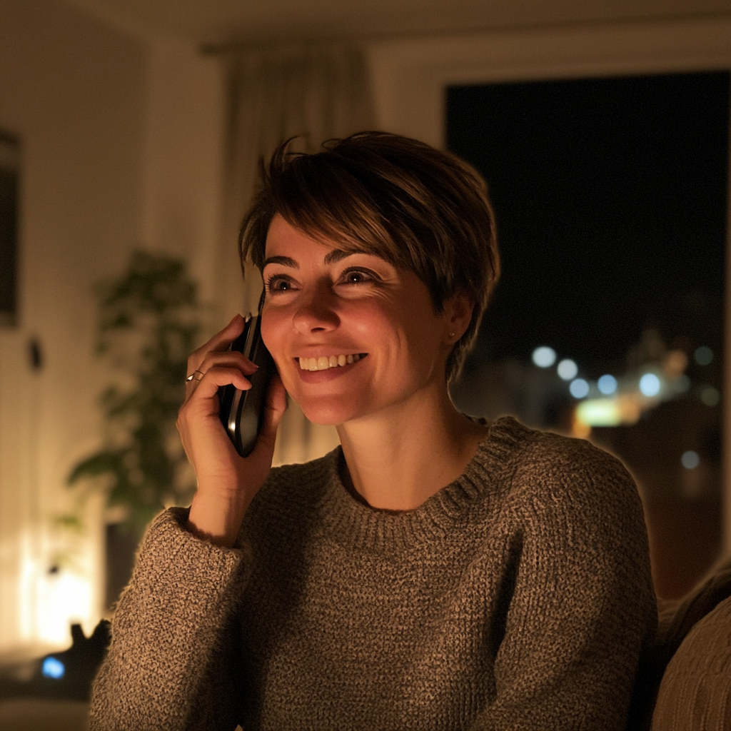 A woman talking on the phone | Source: Midjourney