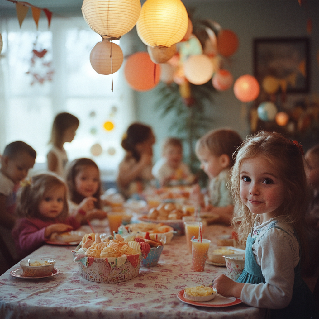 Enfants à une fête d'anniversaire | Source : Midjourney