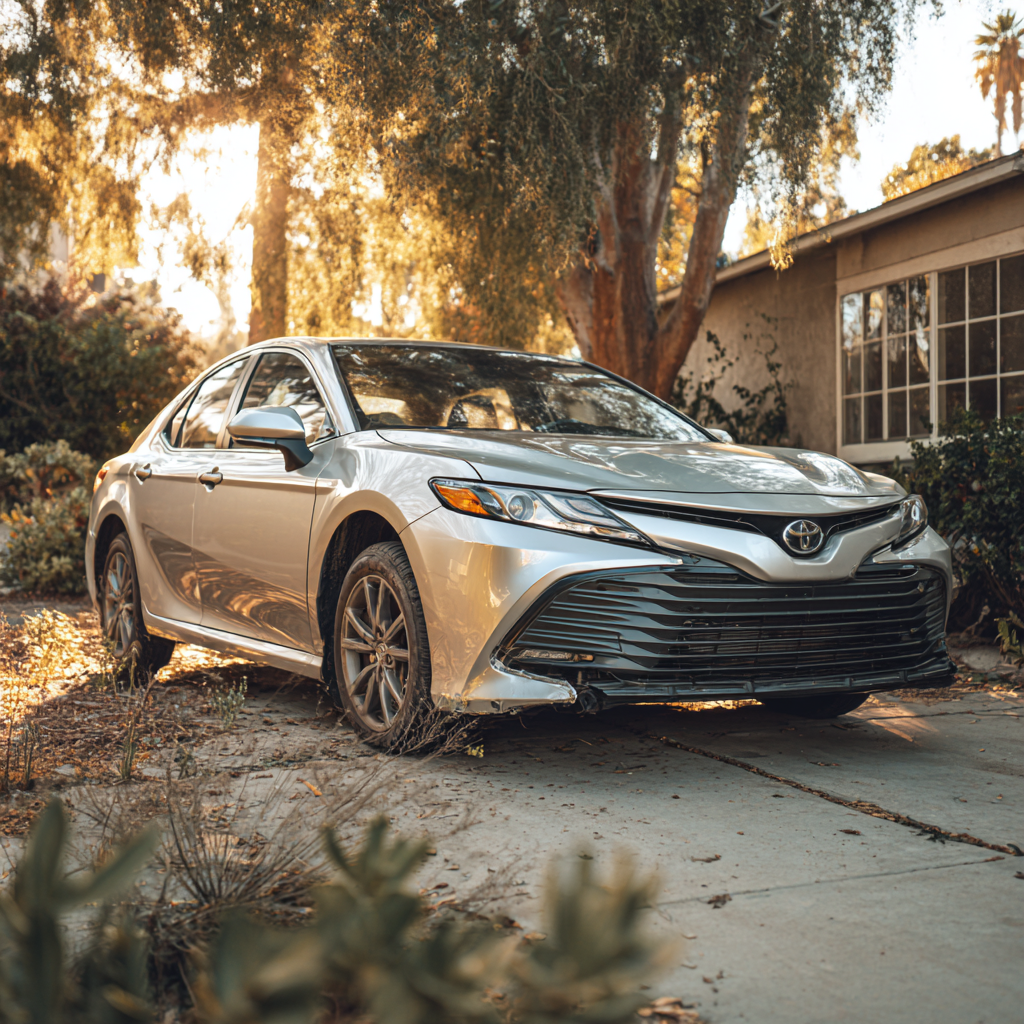 A car standing in a driveway | Source: Midjourney