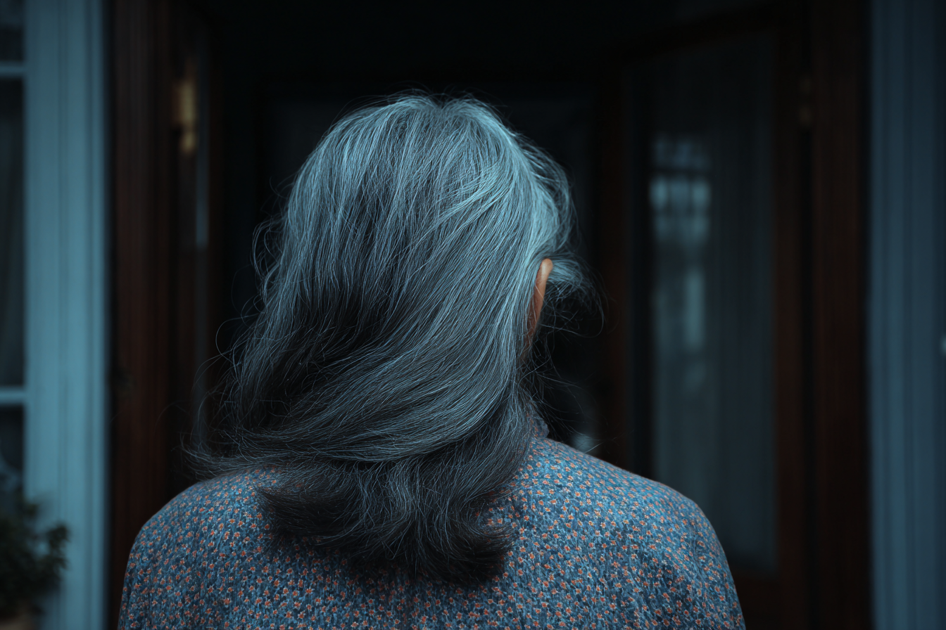 An older woman walking away | Source: Midjourney