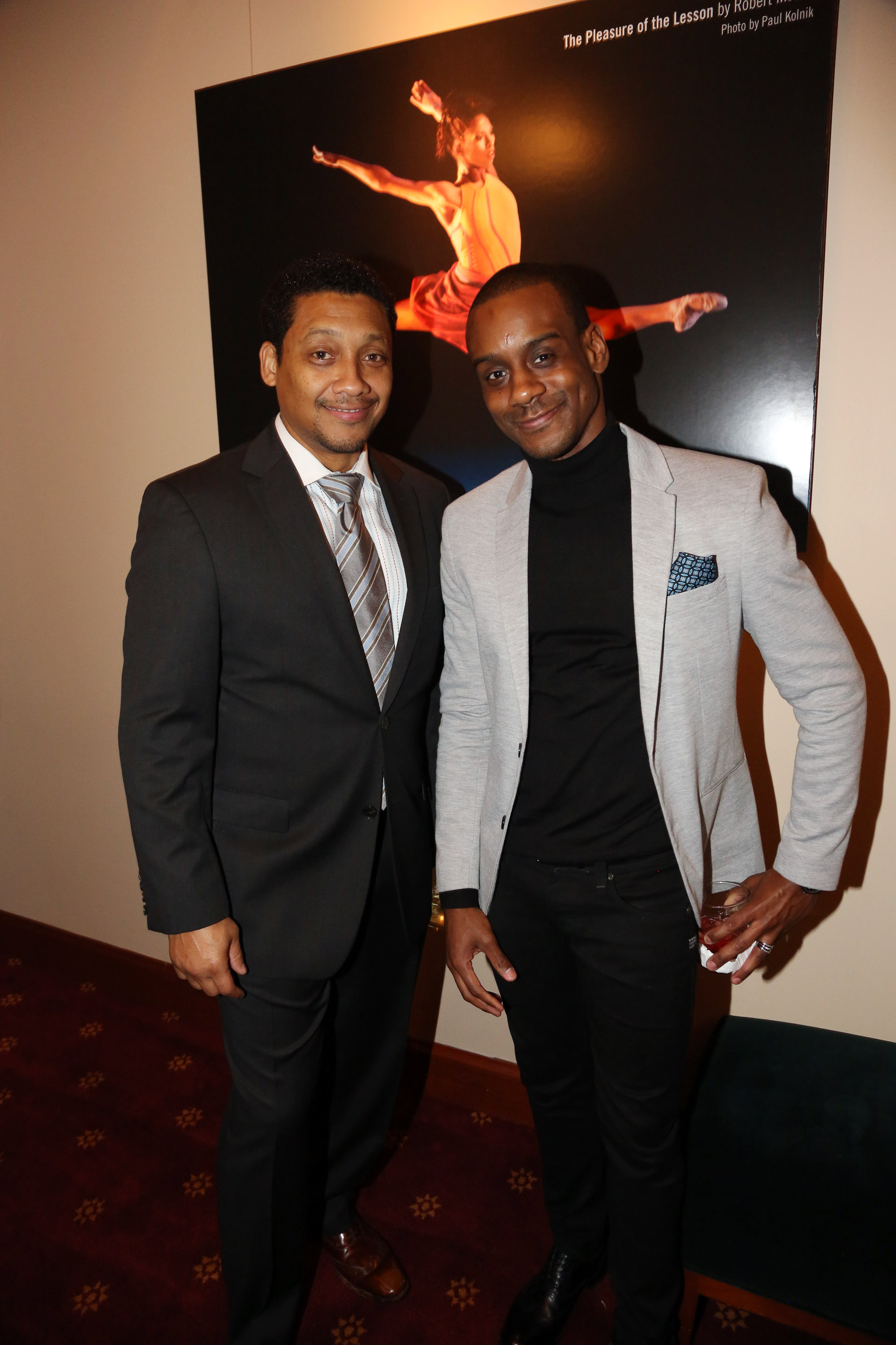 The actor and Alvin Ailey's Kirven Douthit-Boyd attend the Alvin Ailey American Dance Theater premiere of "ODETTA" on December 10, 2014 | Source: Getty Images