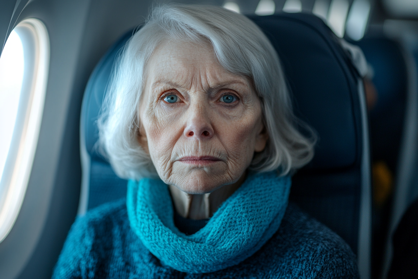 An older woman looking straight ahead | Source: Midjourney
