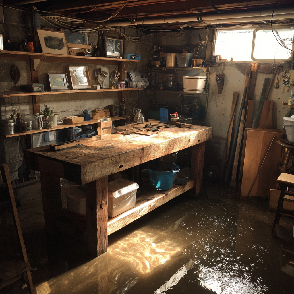 A flooded basement | Source: Midjourney
