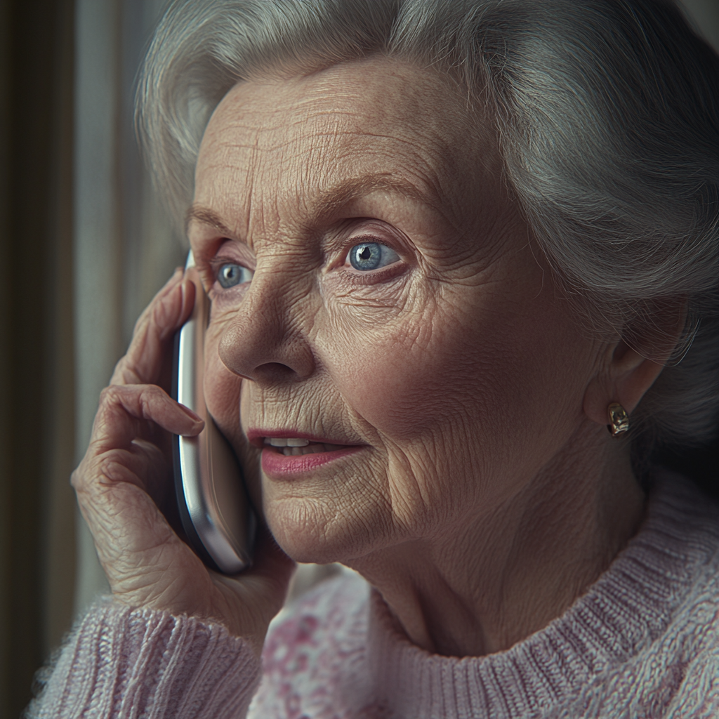 A woman talking on the phone | Source: Midjourney