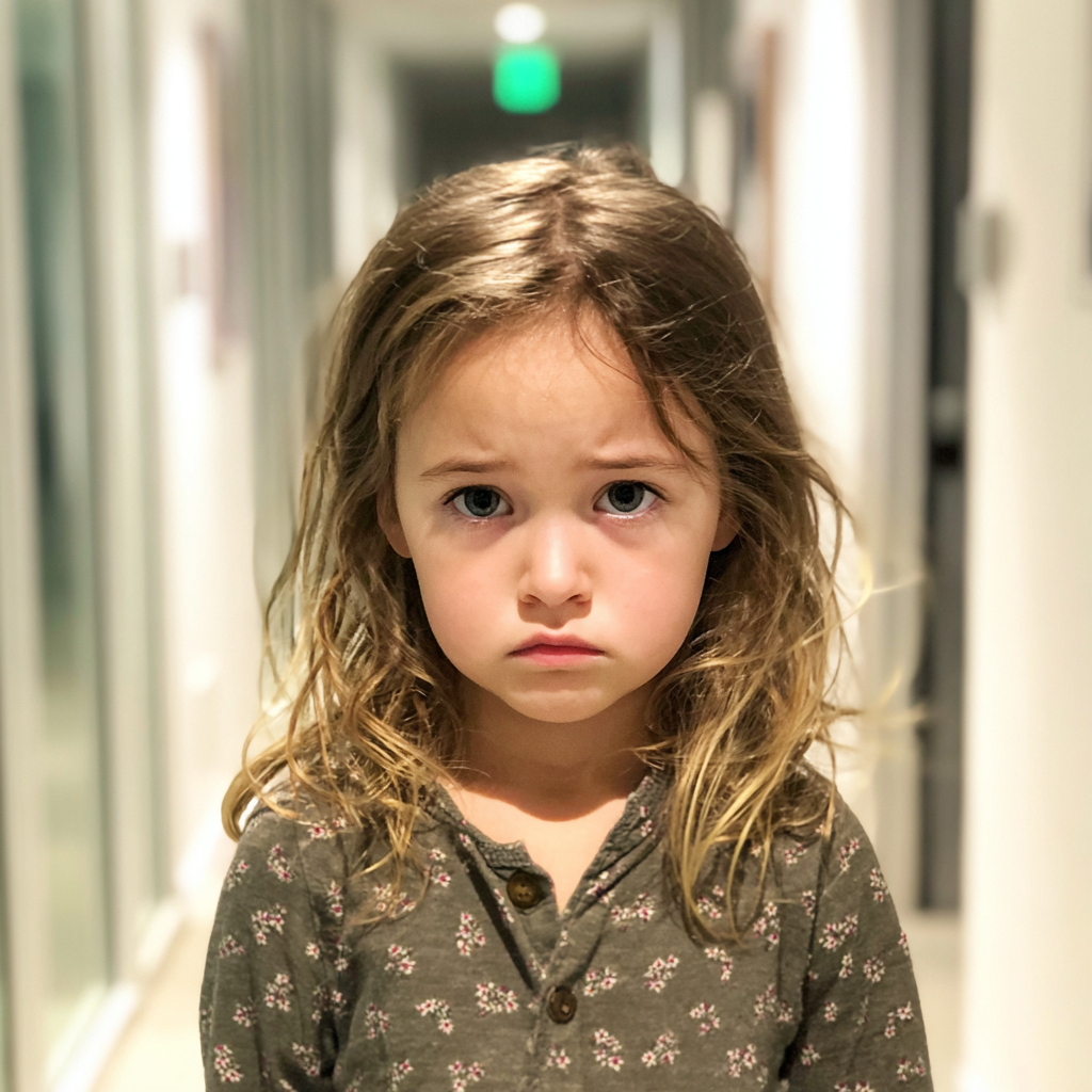 An upset little girl | Source: Midjourney