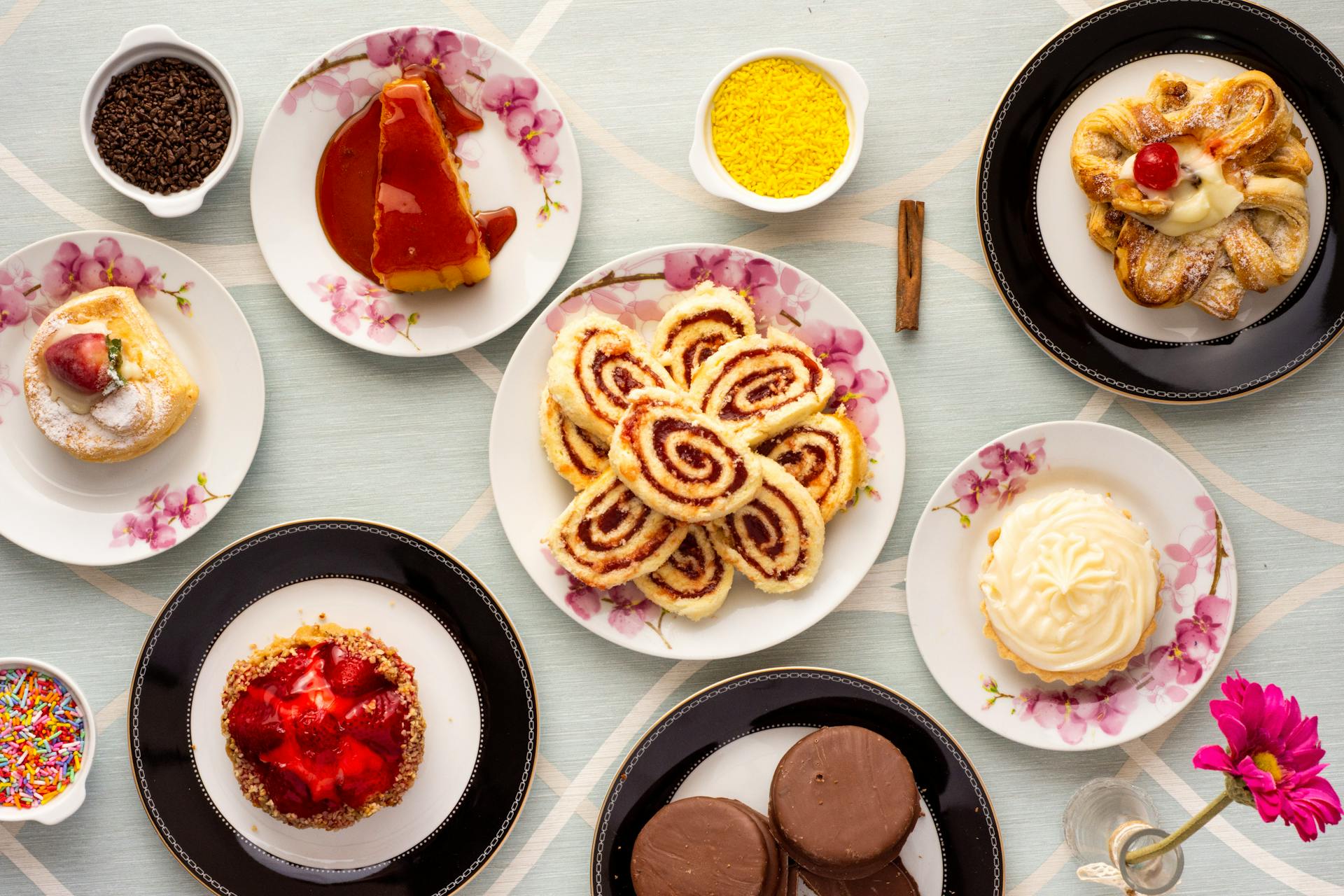 A variety of dessert plates on a table | Source: Pexels