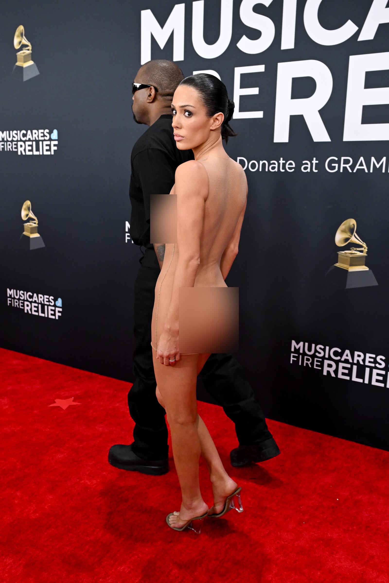 Kanye West and Bianca Censori photographed at the 67th Annual Grammy Awards on February 2, 2025, in Los Angeles, California. | Source: Getty Images