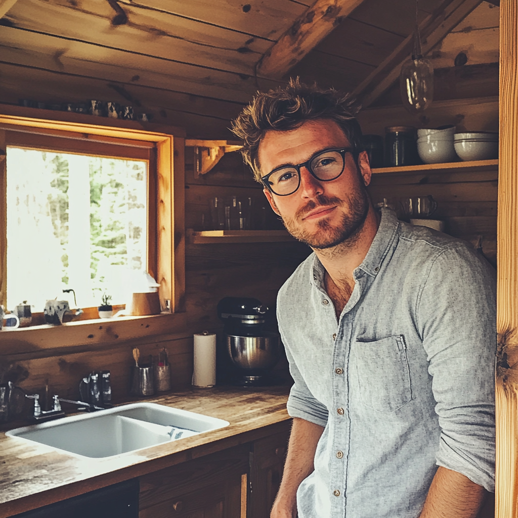 A man standing in a kitchen | Source: Midjourney