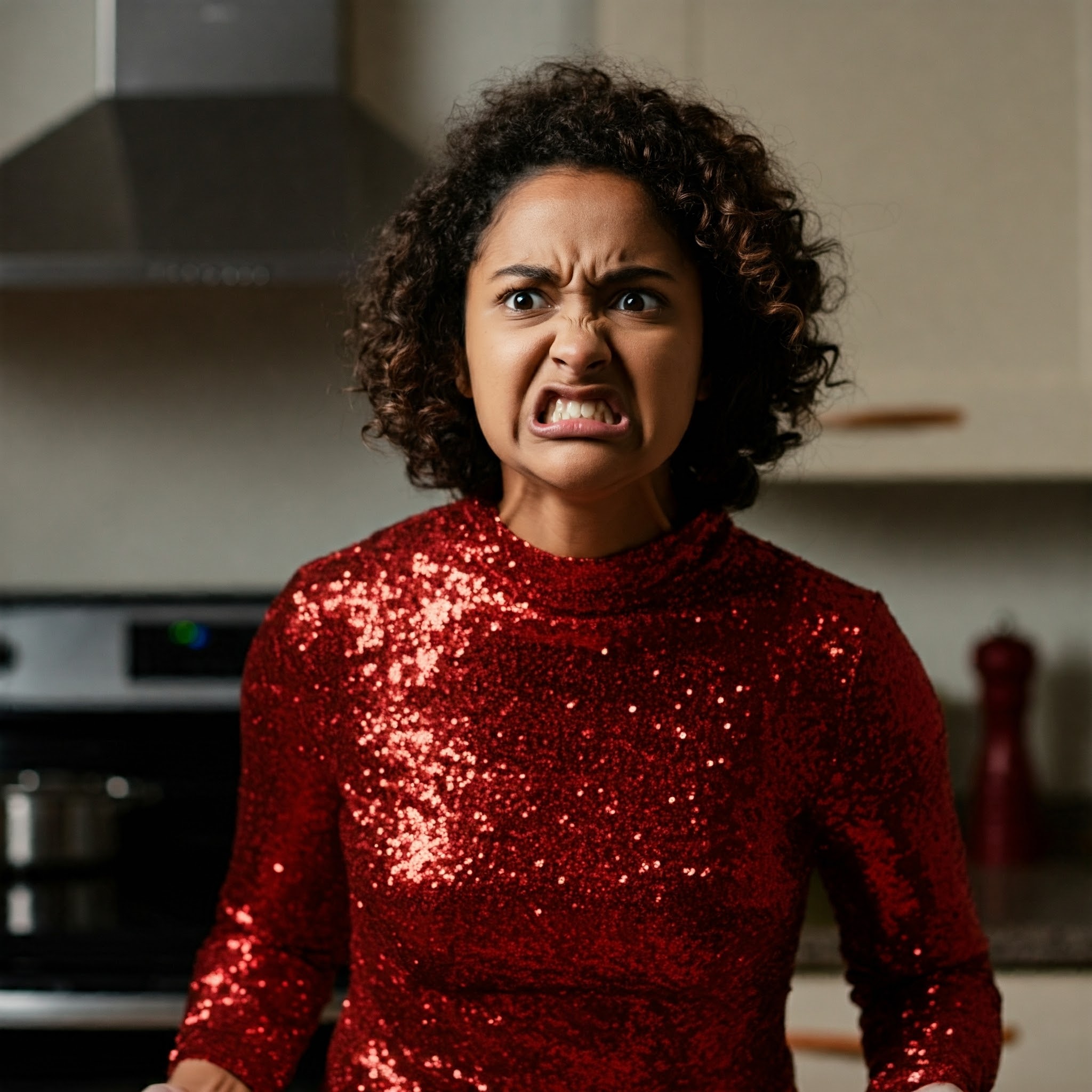 An angry woman in a kitchen | Source: Gemini