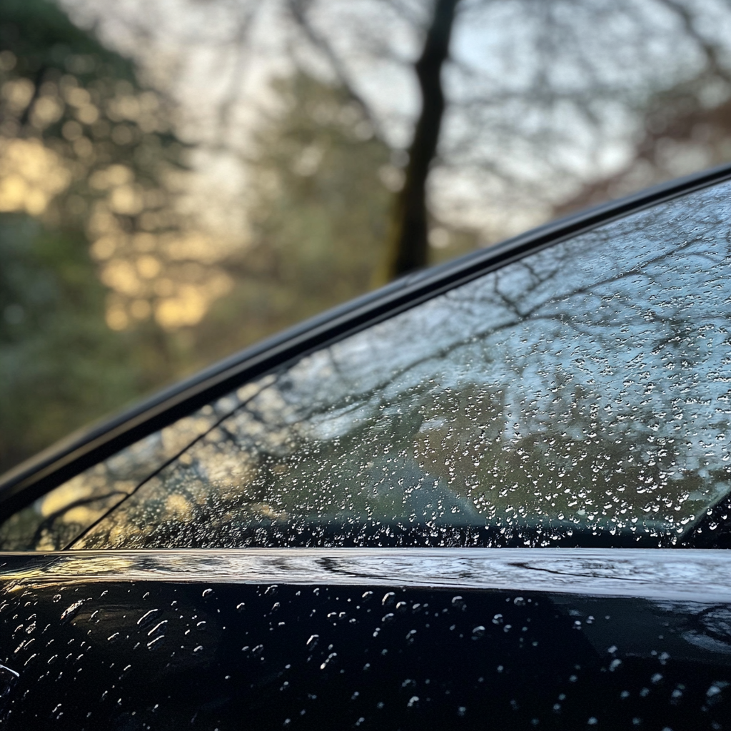 Rain on a car window | Source: Midjourney