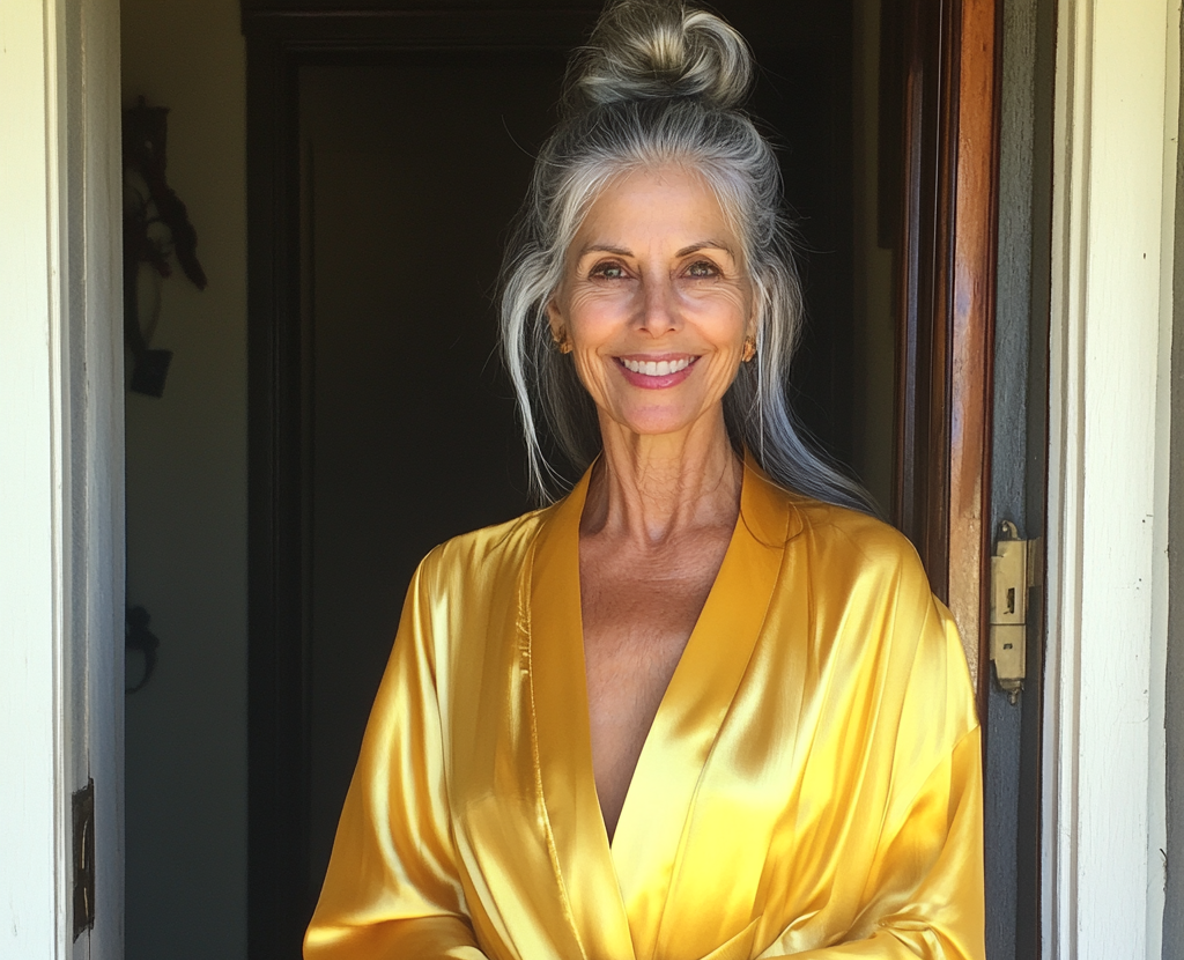 A smiling older woman | Source: Midjourney