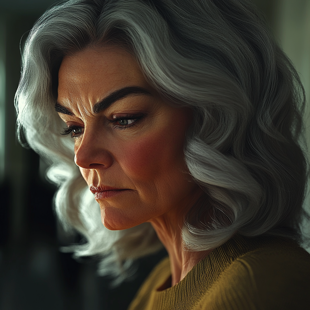 A sad older woman | Source: Midjourney