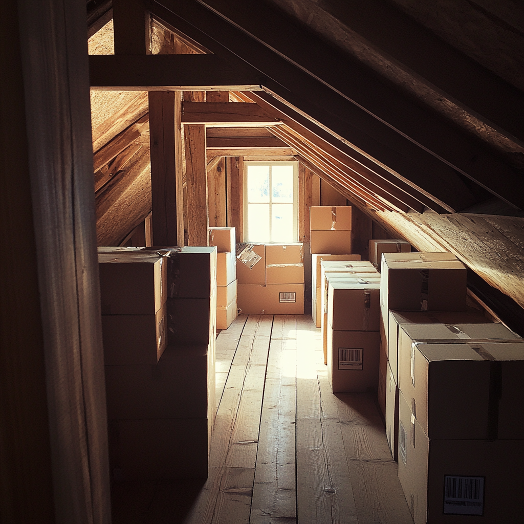 The interior of an attic | Source: Midjourney