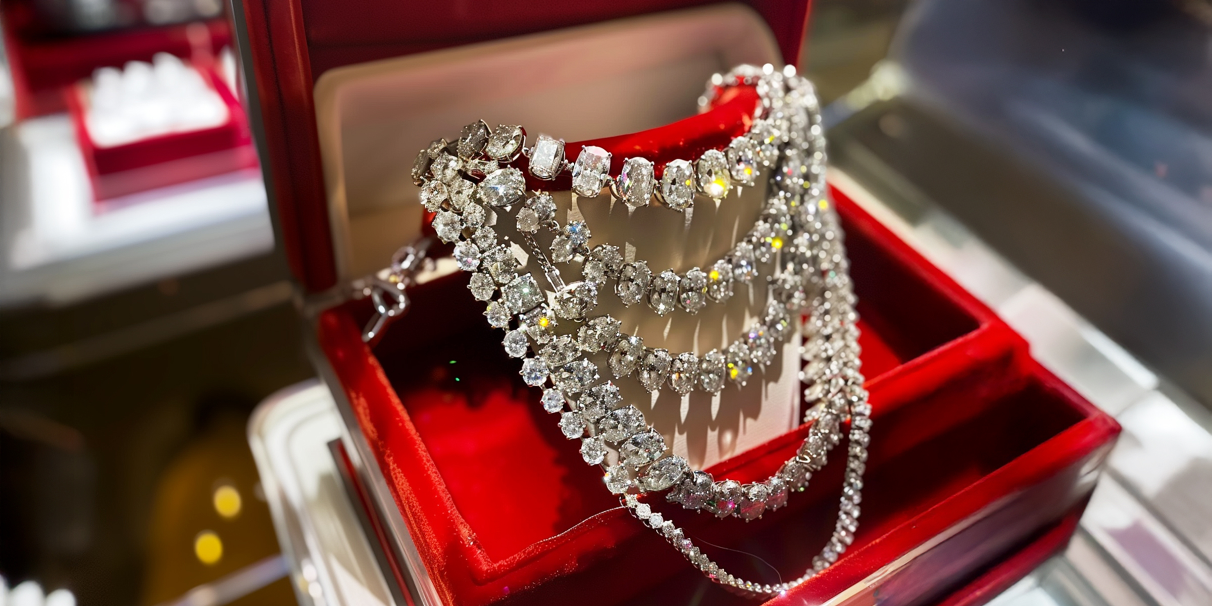 A flashy diamond necklace | Source: Amomama