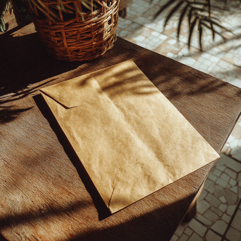 An envelope on a table | Source: Midjourney