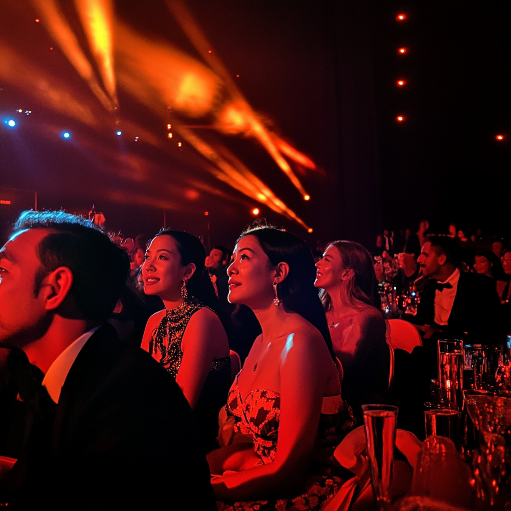 Audience during an evening gala | Source: Midjourney