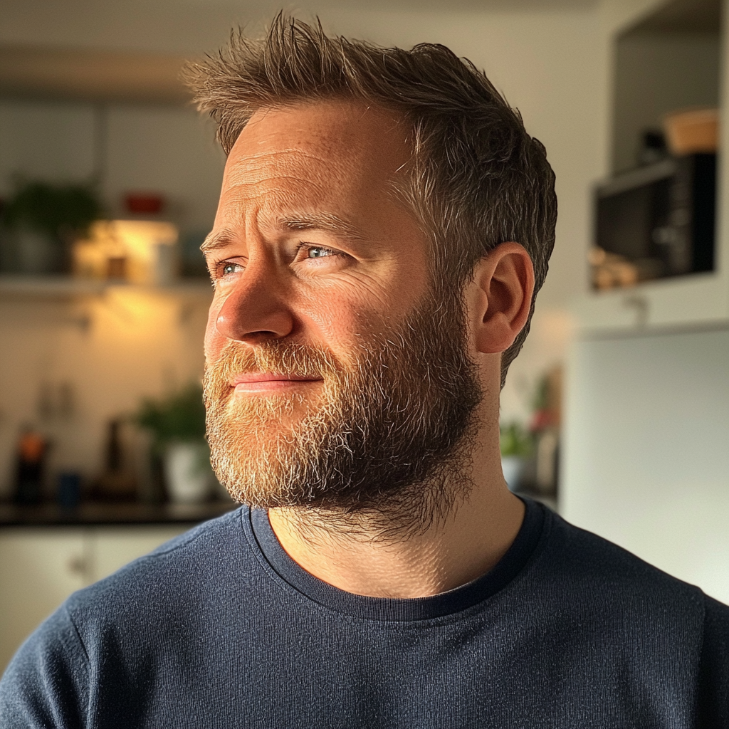 A side view of a man | Source: Midjourney