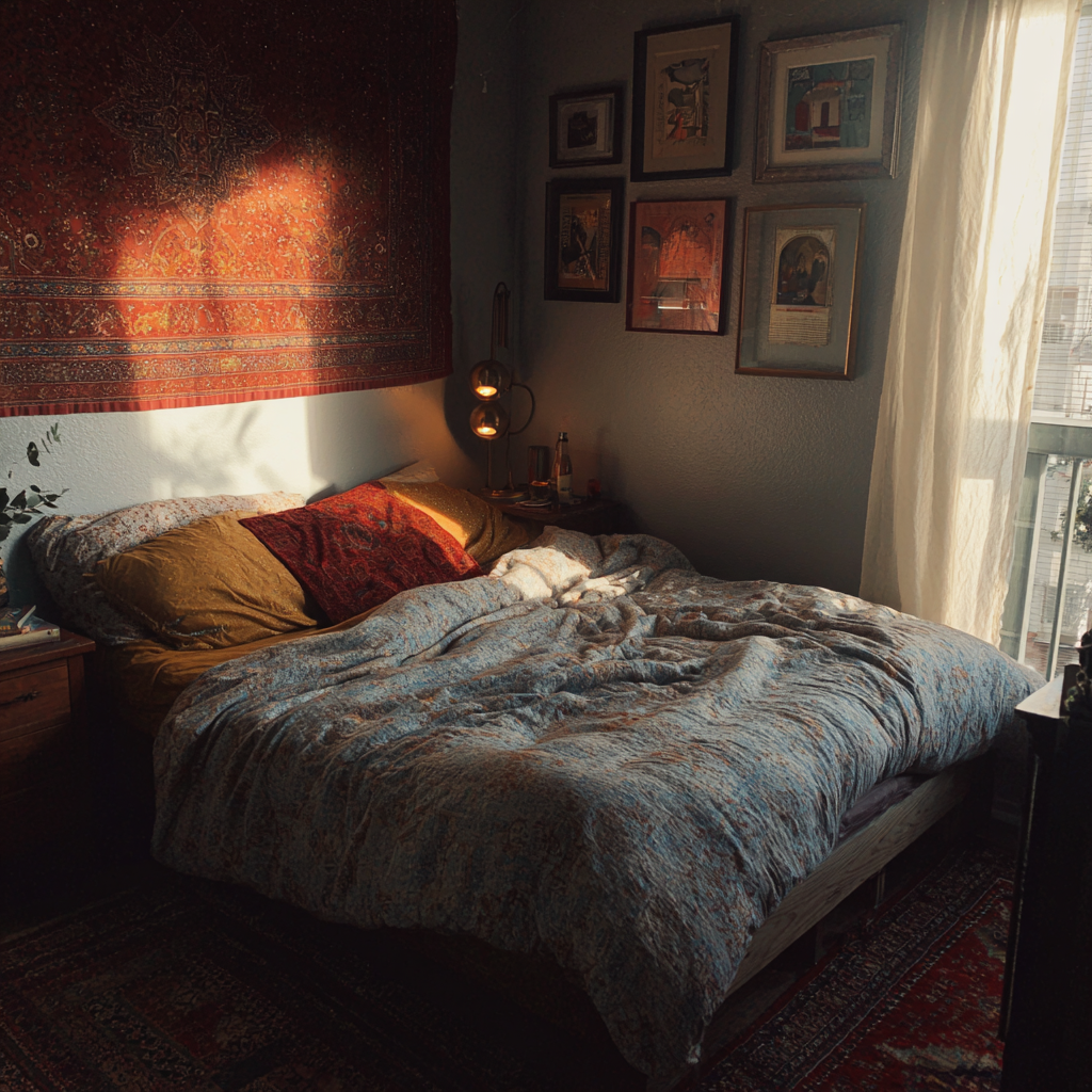 The interior of a bedroom | Source: Midjourney