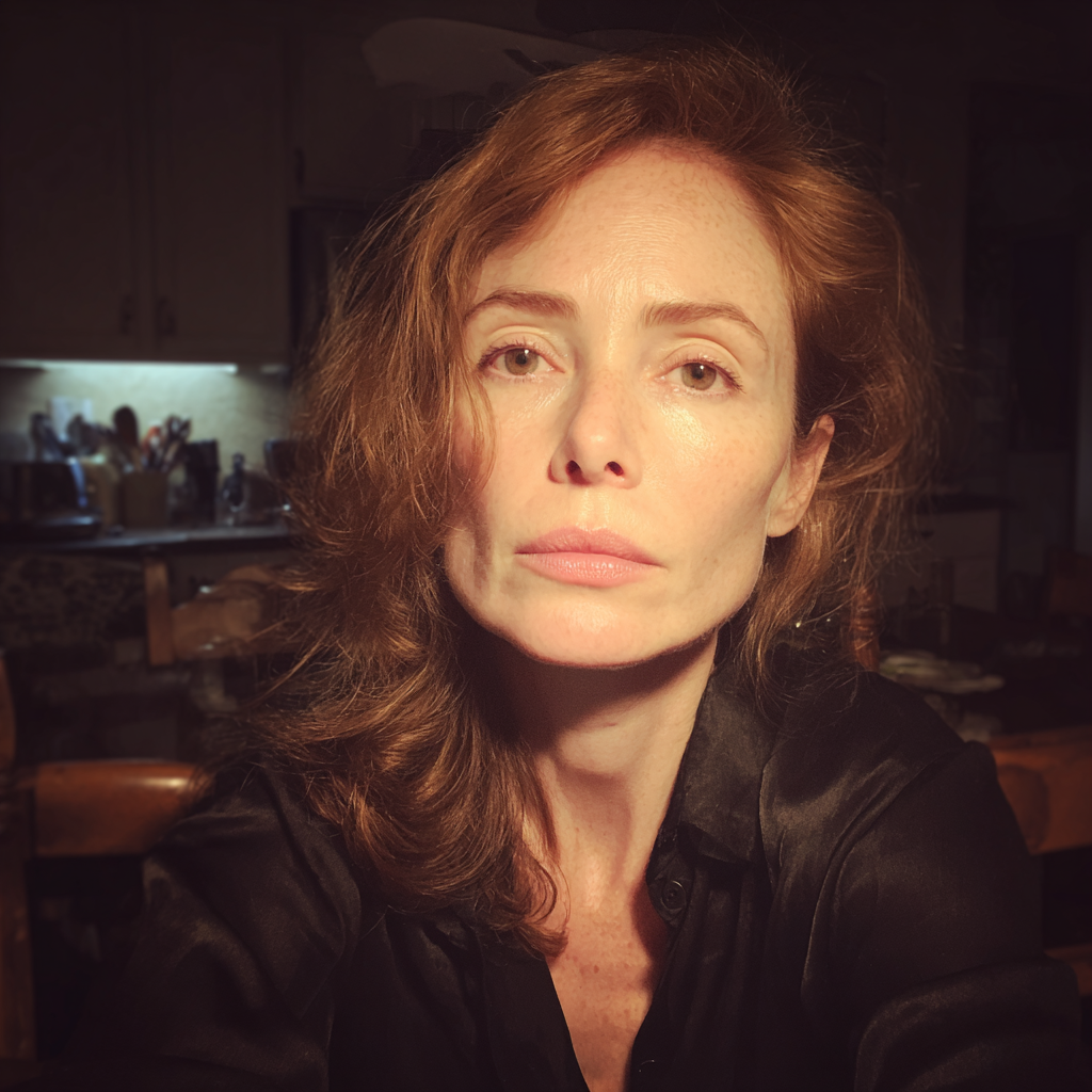A close up of a pensive woman | Source: Midjourney