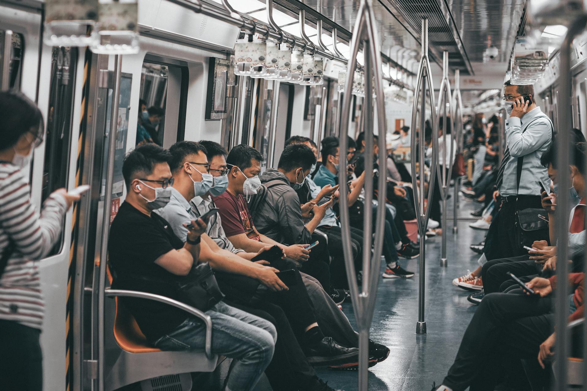 Passengers in a train | Source: Pexels