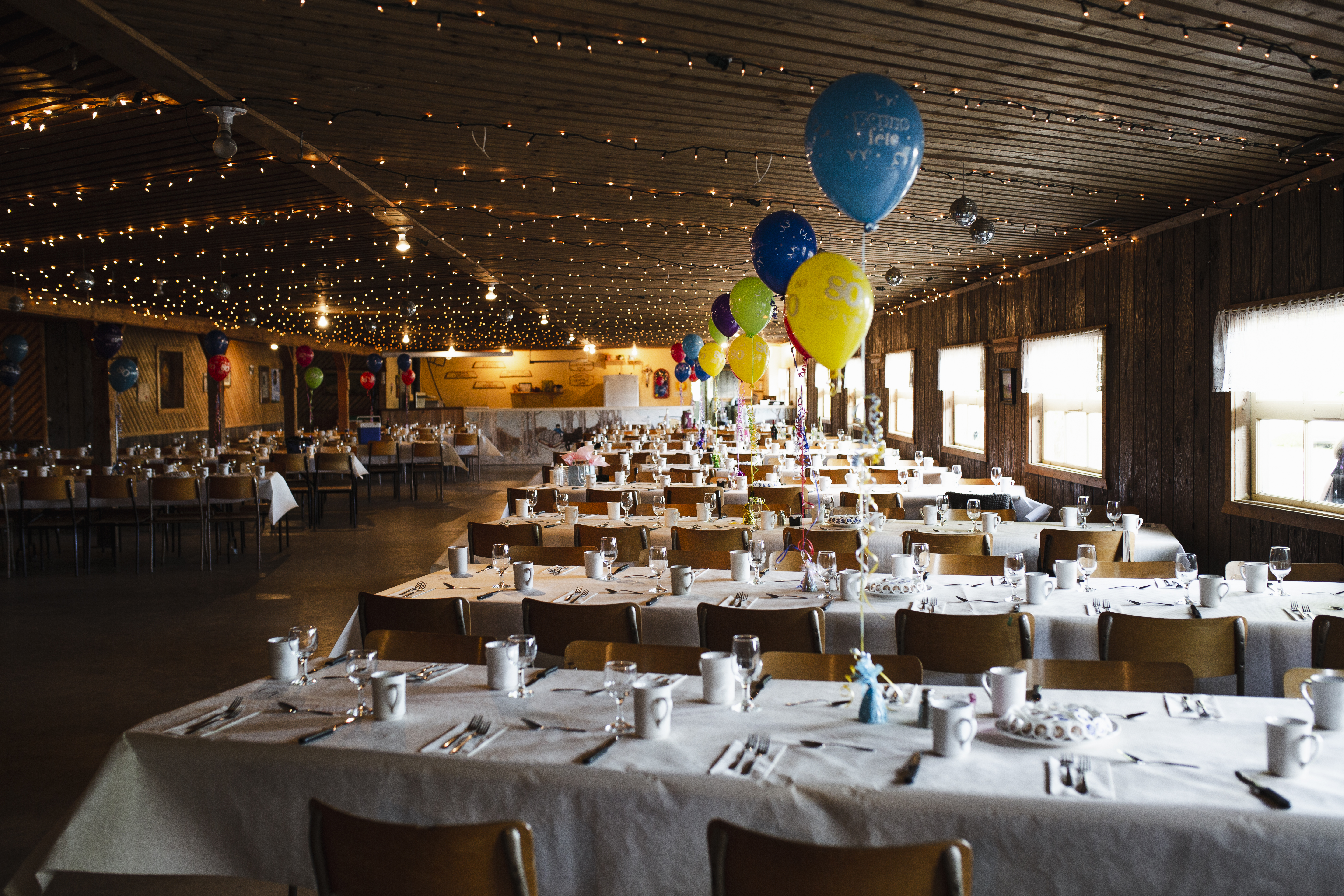 A reception hall decorated for a party | Source: Getty Images