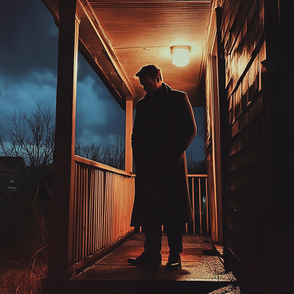 A man standing on a porch | Source: Midjourney