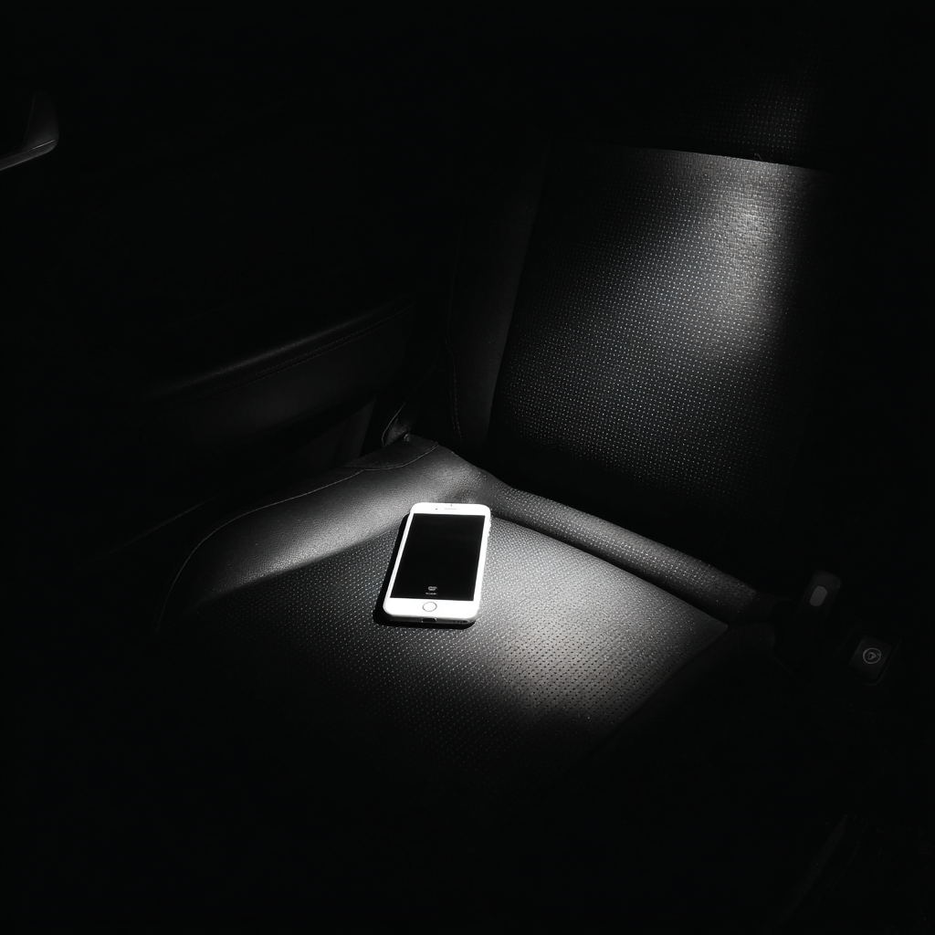 A cellphone on a car seat | Source: Midjourney