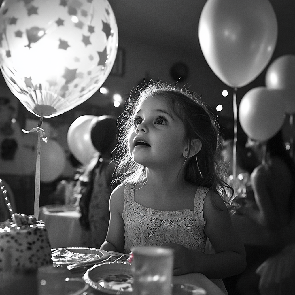 Uma festa surpresa para uma menina pequena | Fonte: Midjourney