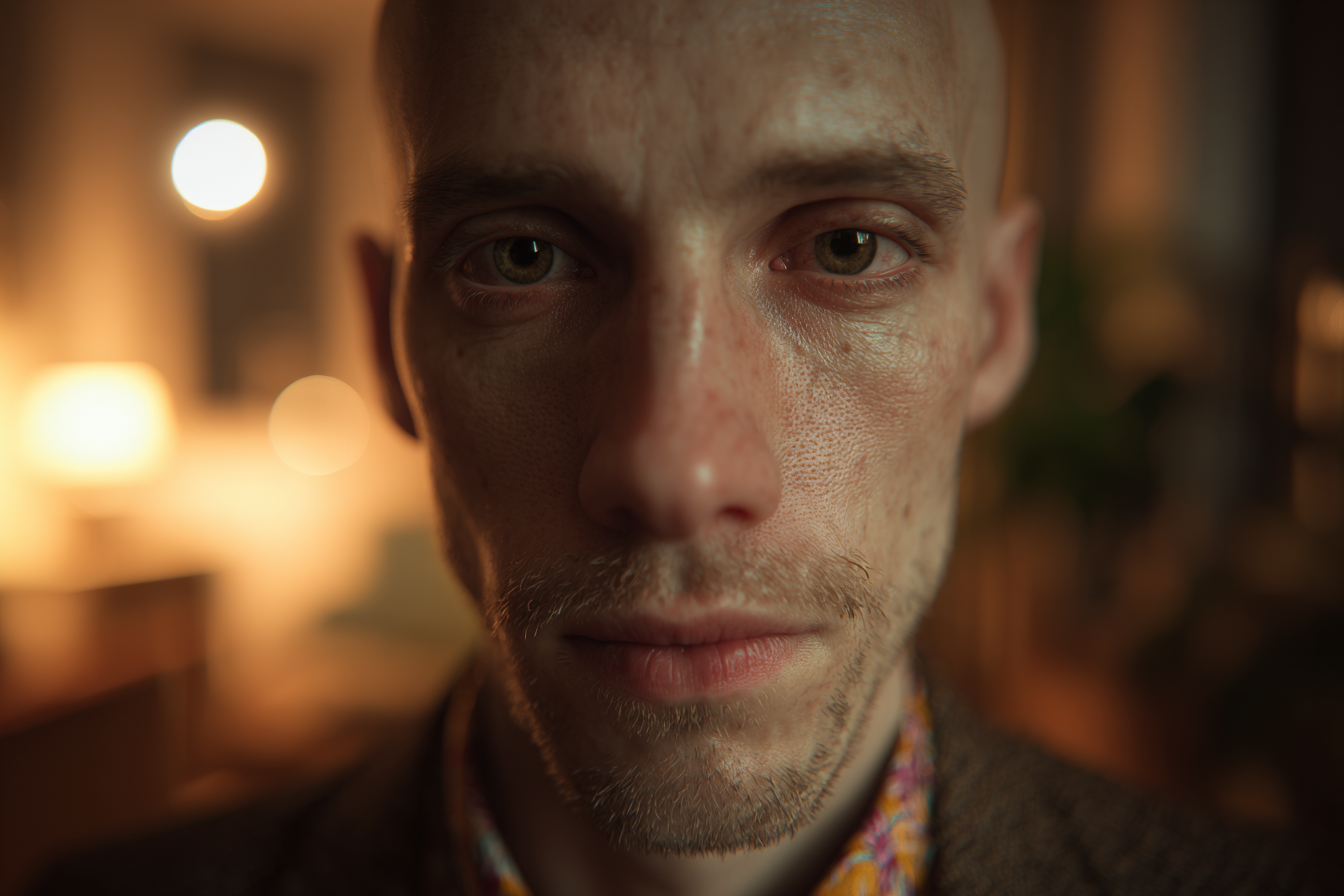 A man looking straight ahead | Source: Midjourney