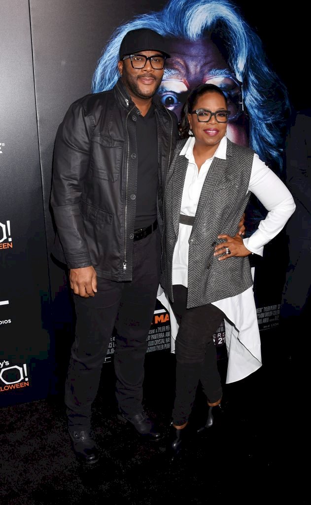 HOLLYWOOD, CA - OCTOBER 17: Director/writer/actor Tyler Perry and producer/actress Oprah Winfrey attend the premiere of Lionsgate's 'Boo! A Madea Halloween' at the ArcLight Cinerama Dome on October 17, 2016 in Hollywood, California. (Photo by Jeffrey Mayer/WireImage)