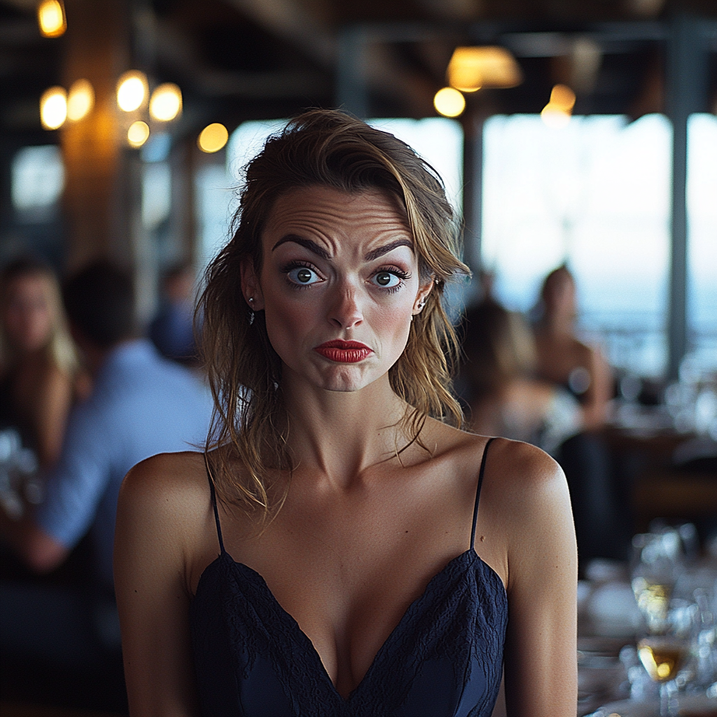 An angry woman at a party | Source: Midjourney