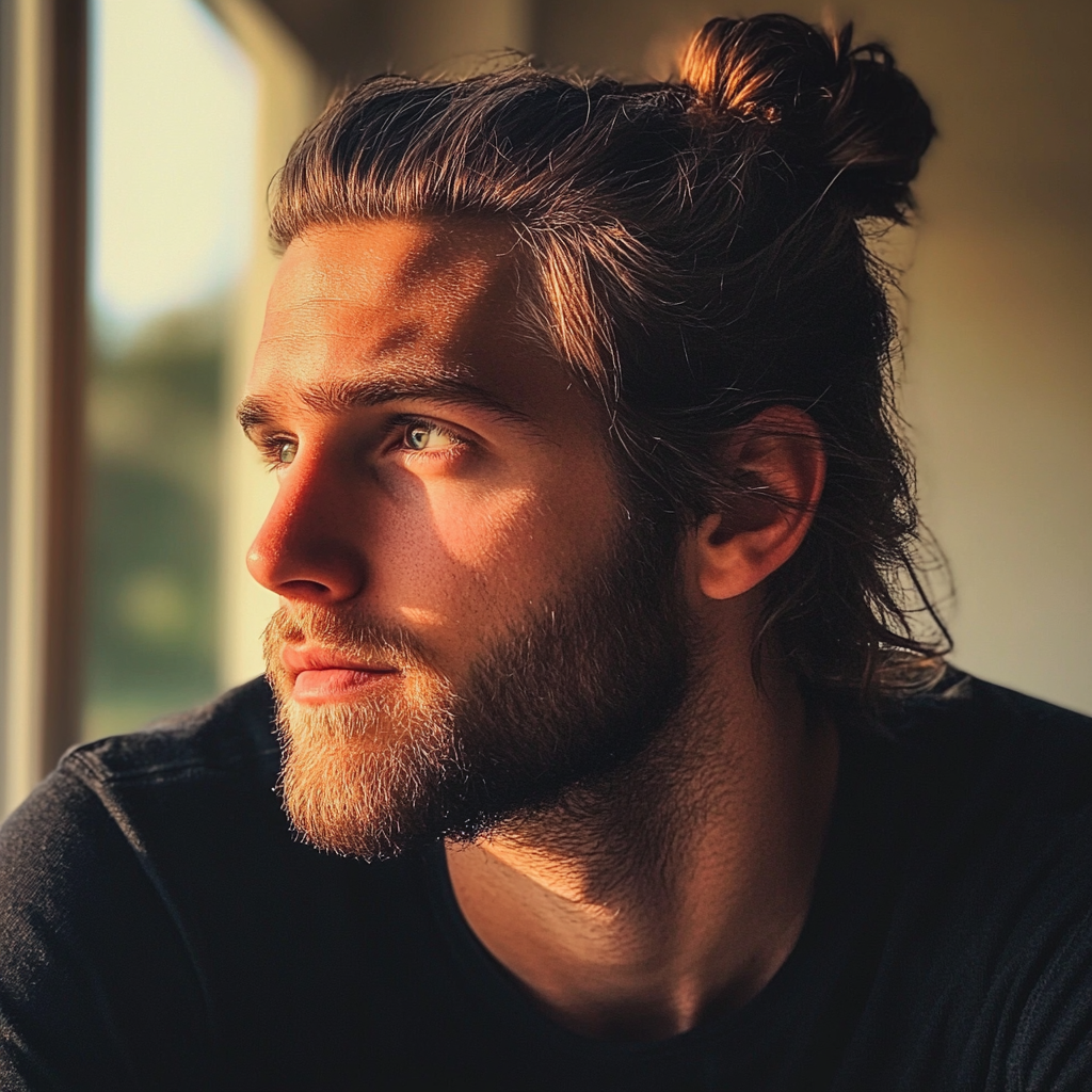 A man looking out of a window | Source: Midjourney
