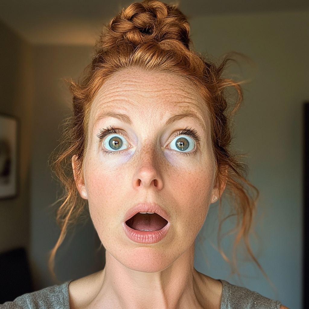 A shocked woman | Source: Midjourney